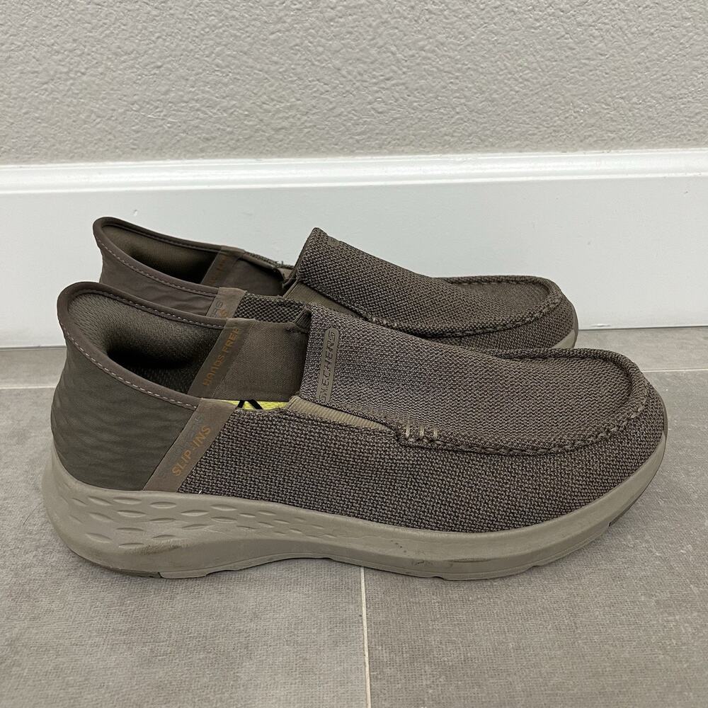 Skechers Parson Ralven Mens 11 Beige Boat Loafers Sneakers Slip On Shoes
